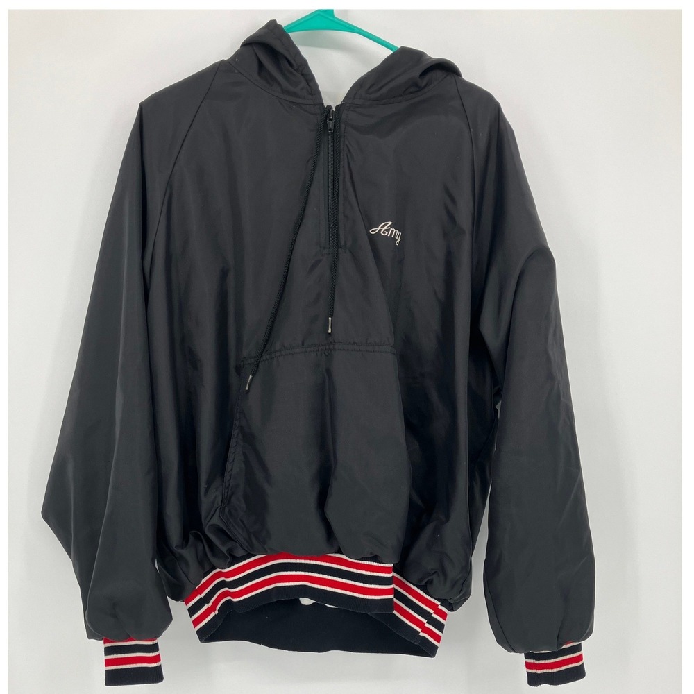 Sable Norfolk Catholic Dance Hooded Warm Up Jacket Black Red Girls Size L
